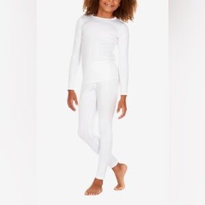 NEW - Thermajane Junior Girl's Thermal Set. White. Medium